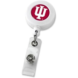 NCAA Indiana Hoosiers Badge Reel ID Holder Football  Logo Clip New Round Office